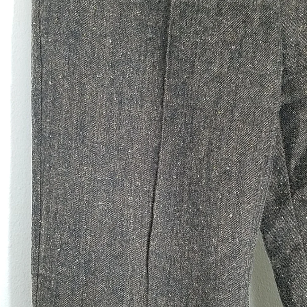 Pants wide leg front pockets wool blend Brown Y2k Old Money - Picture 4 of 9